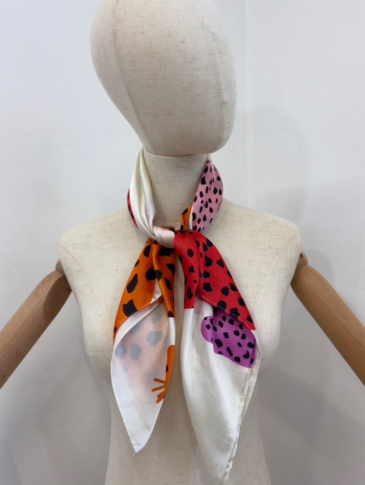 Leopard Silky Square Scarf - 3 Colours