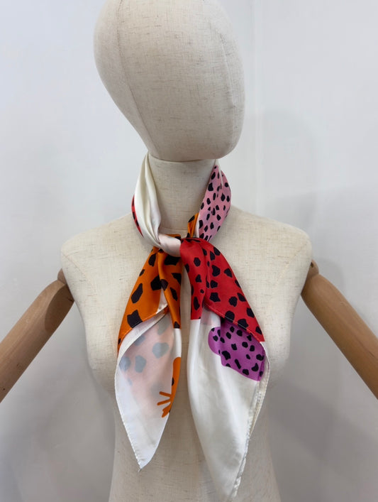 Leopard Silky Square Scarf - 3 Colours