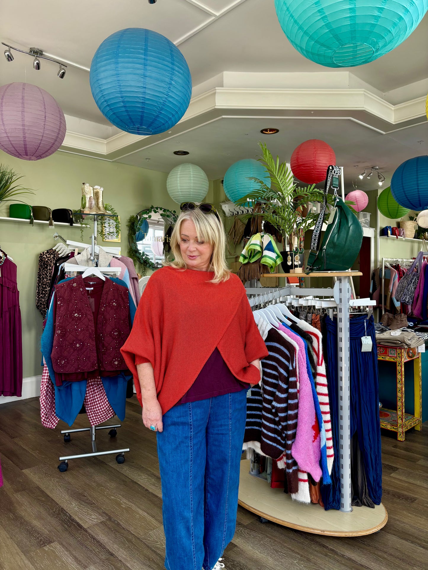 Fliss Cotton Blend Crossover Layering Jumper