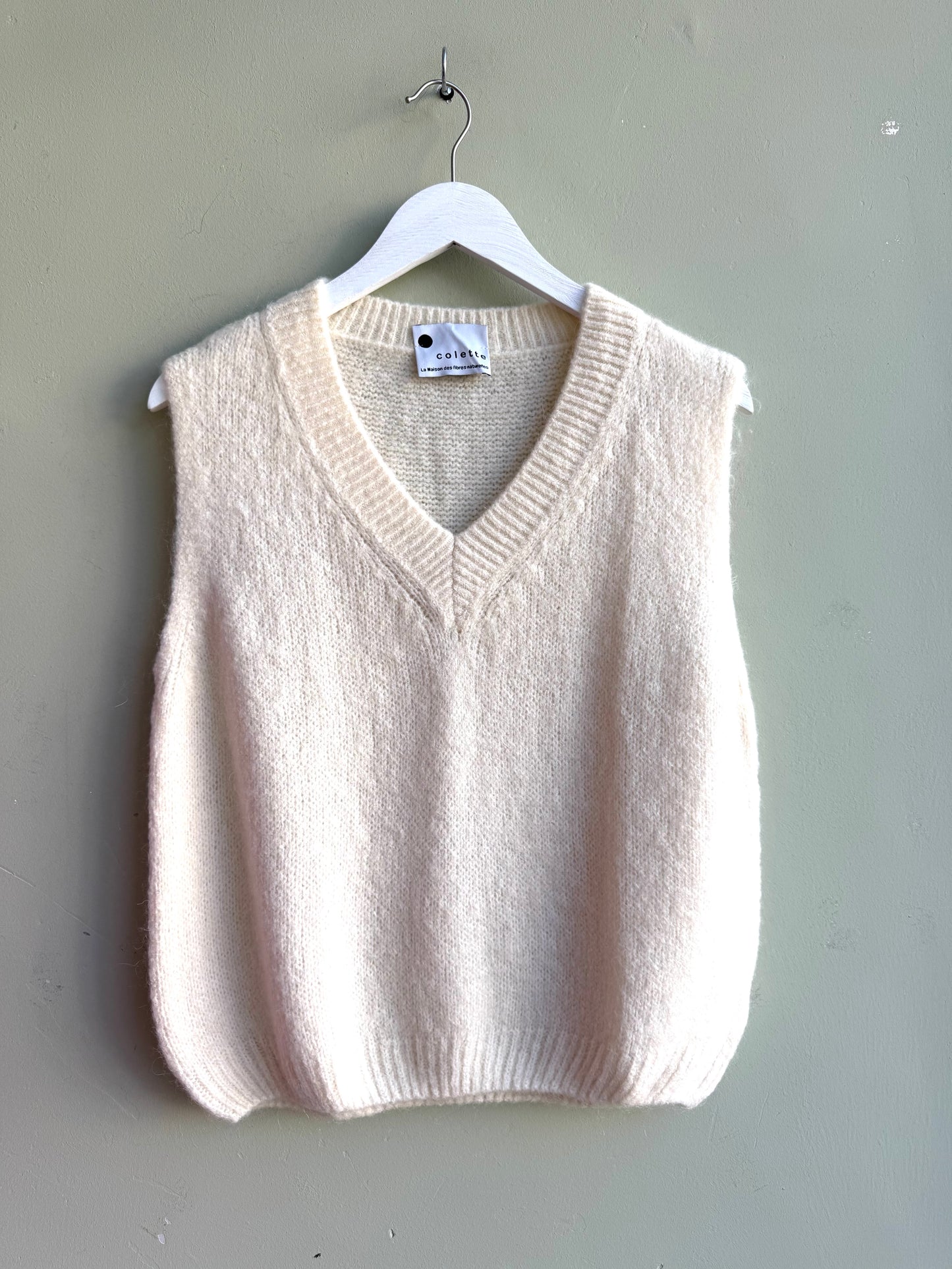 Natalie V Neck Mohair Blend Tank Top Sweater Vest - 5 Colours