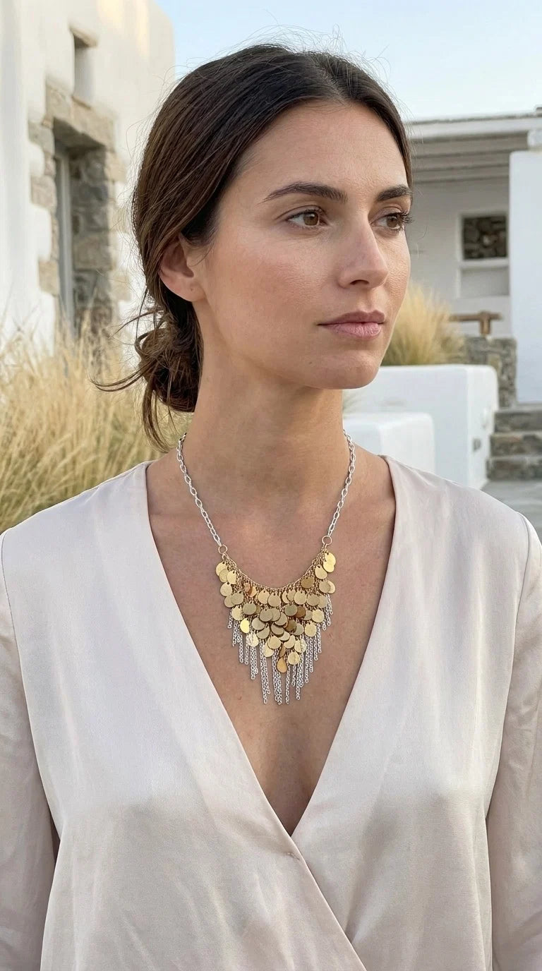 Envy Jewellery Silver & Gold Boho Necklace