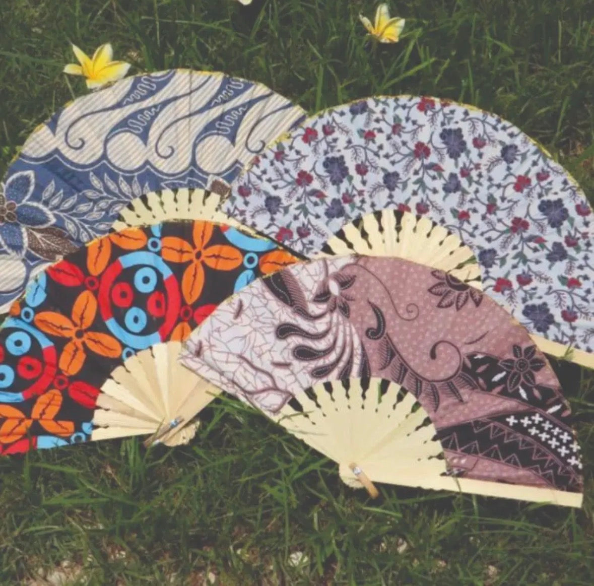 Bali Batik Bamboo Fans