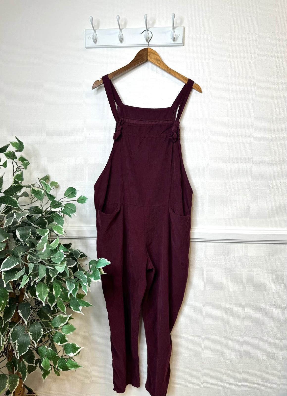 Felicity Cotton Needlecord Knot Fastening Dungarees