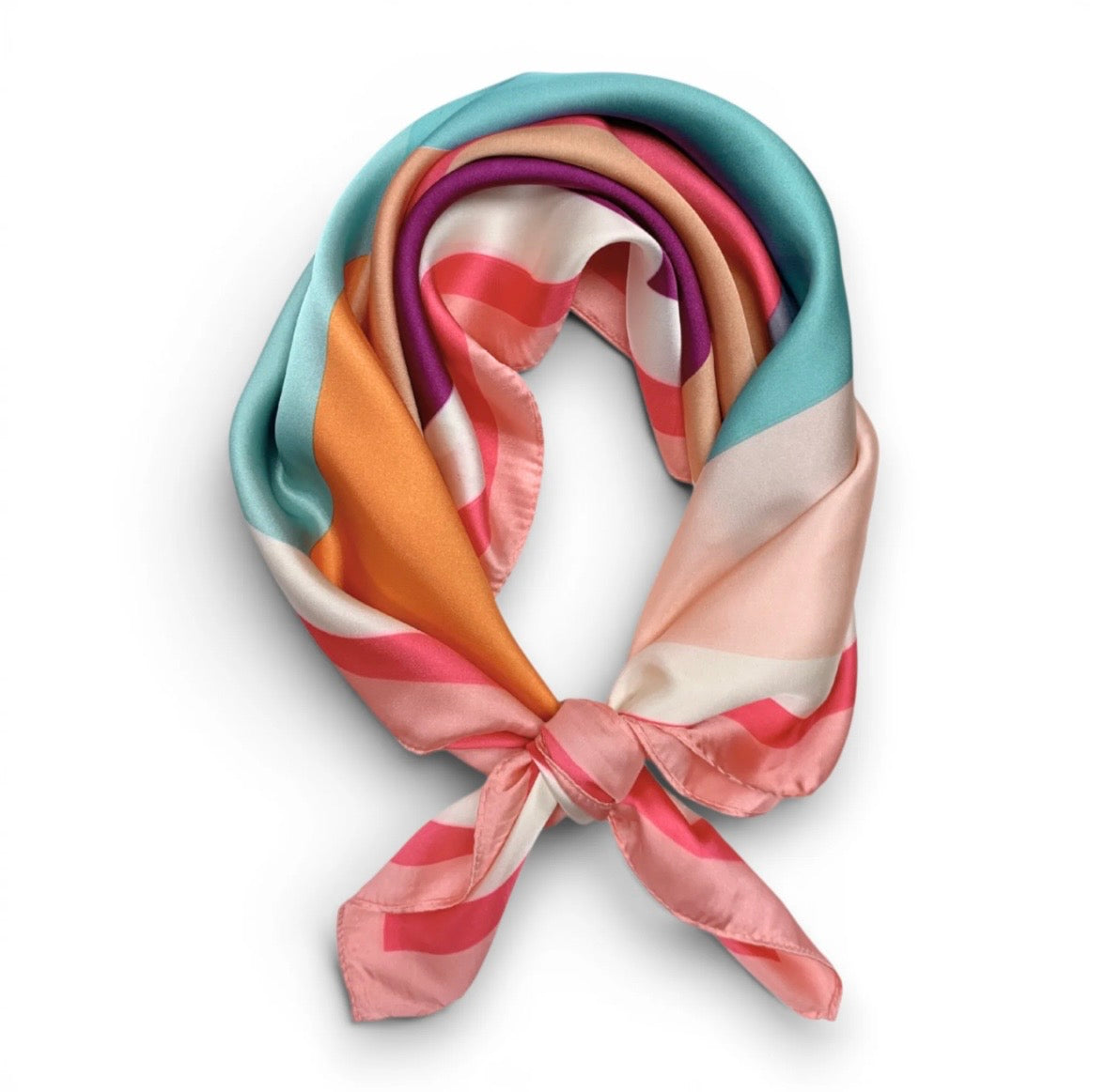Geometric Small Satin Square Scarf