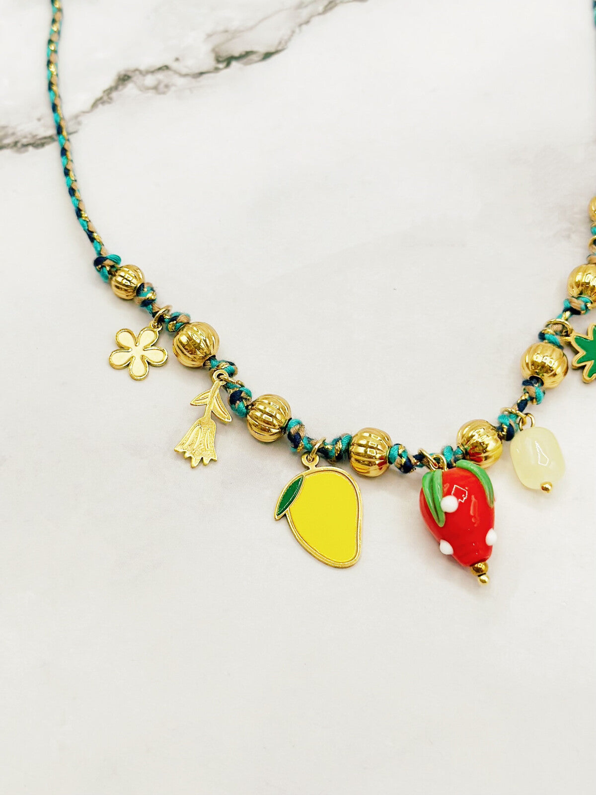 Tropical Fruit Short Necklace