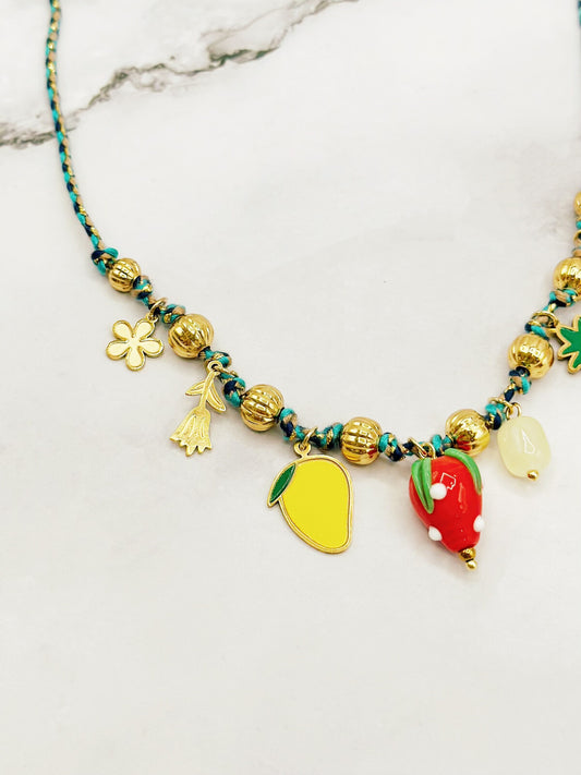 Tropical Fruit Short Necklace
