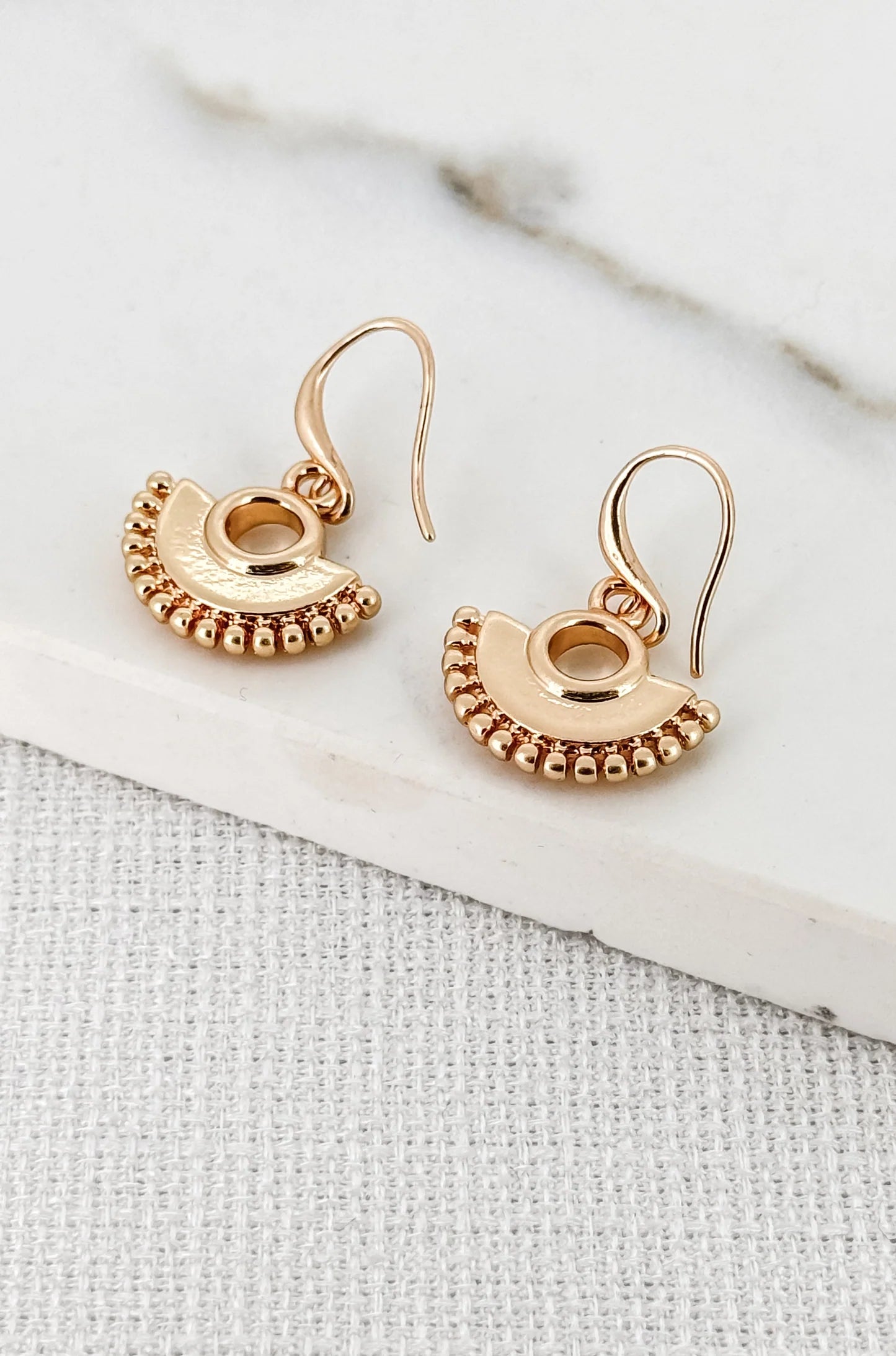 Envy Jewellery Gold Boho Fan Earrings