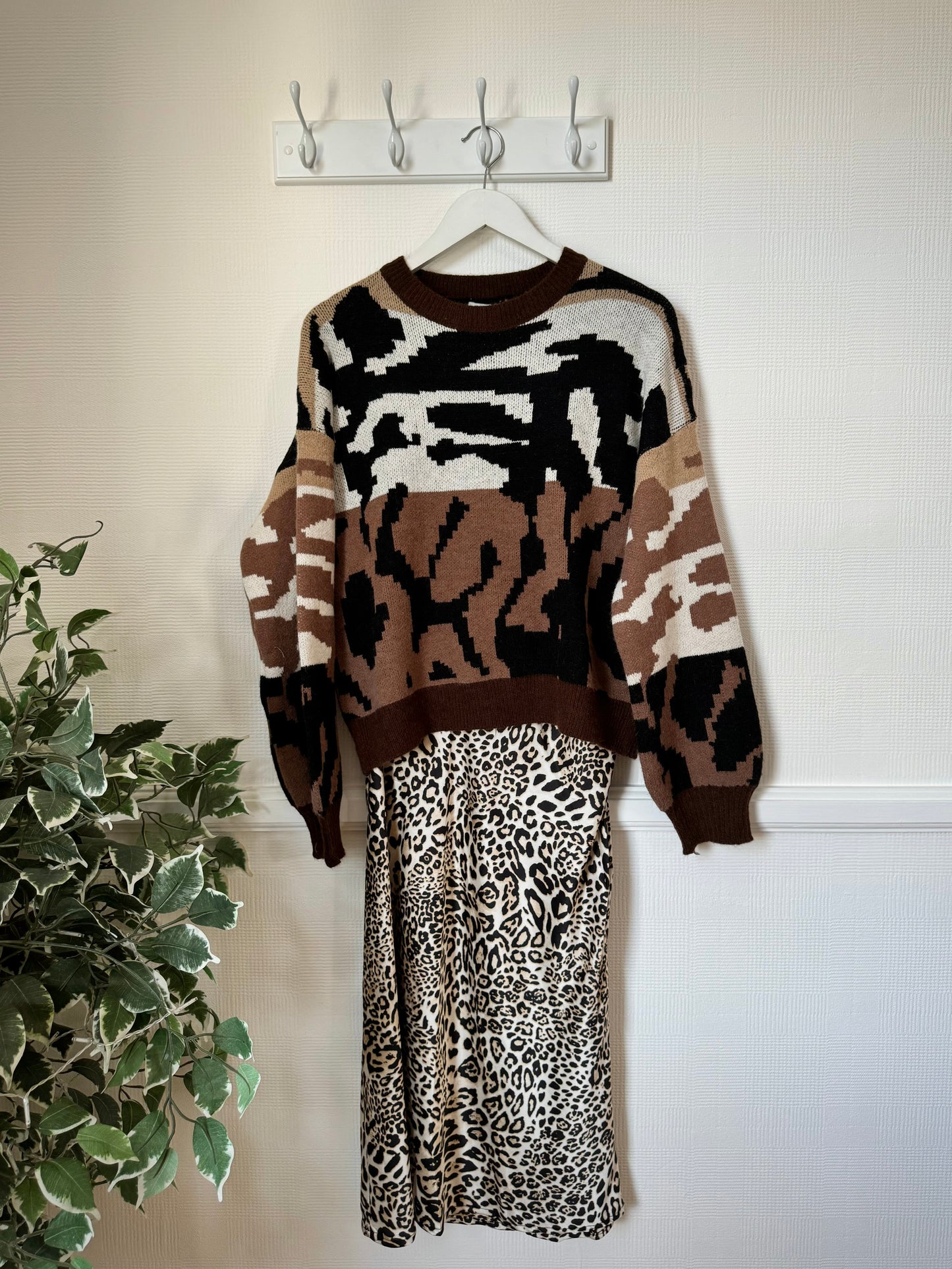 Millie Abstract Animal Print Soft Jumper