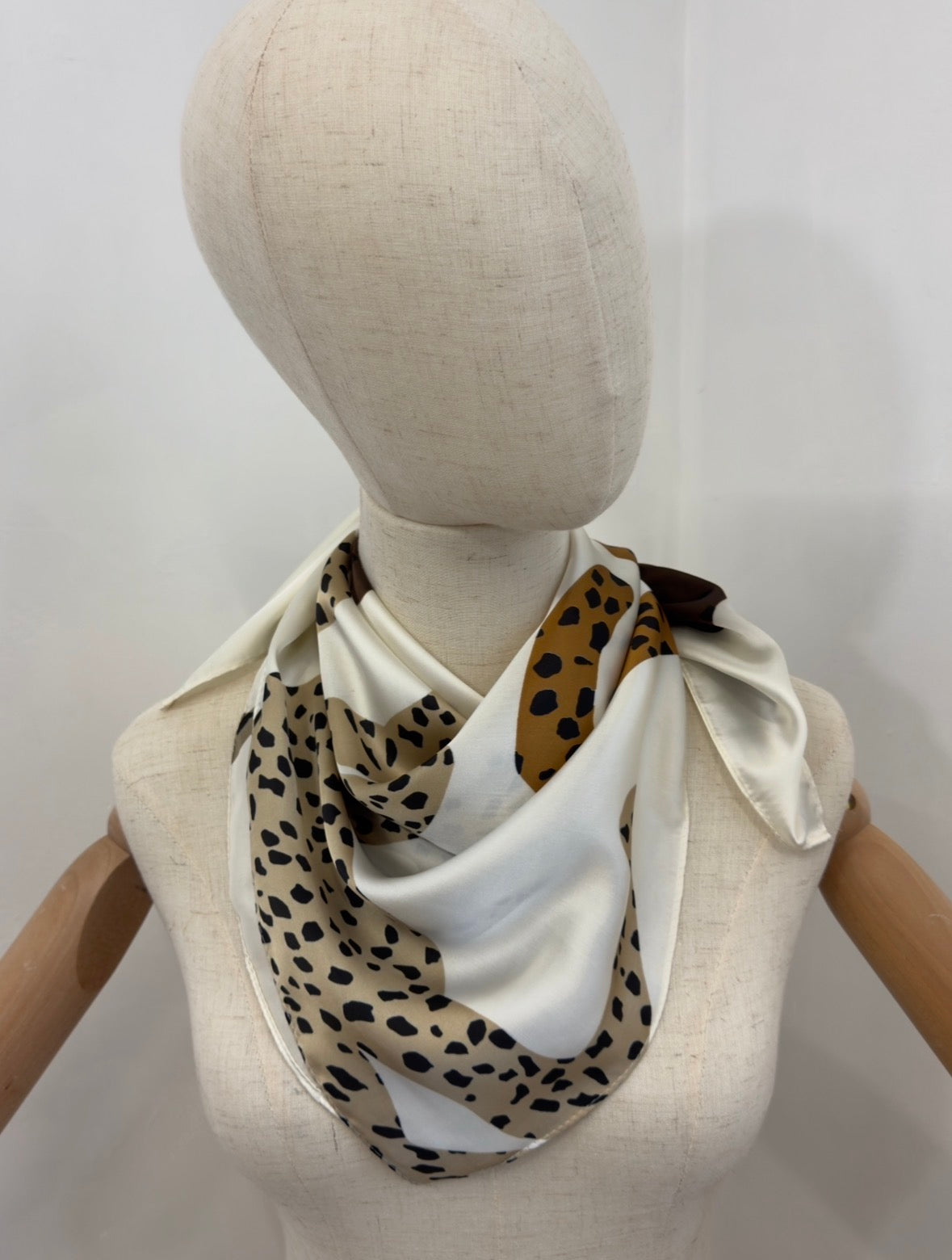 Leopard Silky Square Scarf - 3 Colours