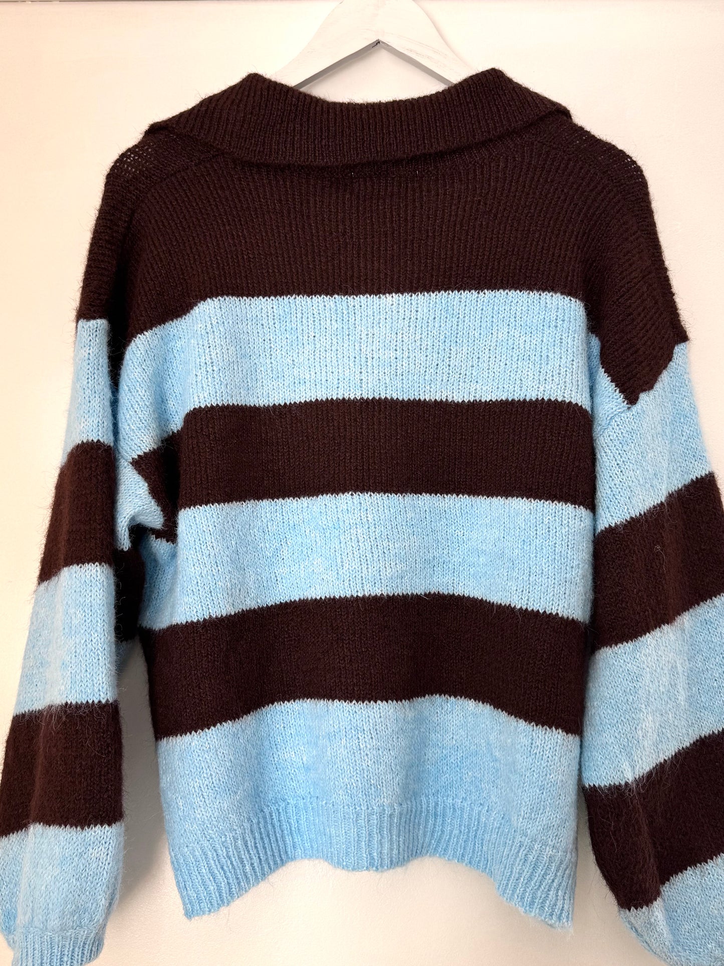 Faye Cosy Striped Collared Jumper