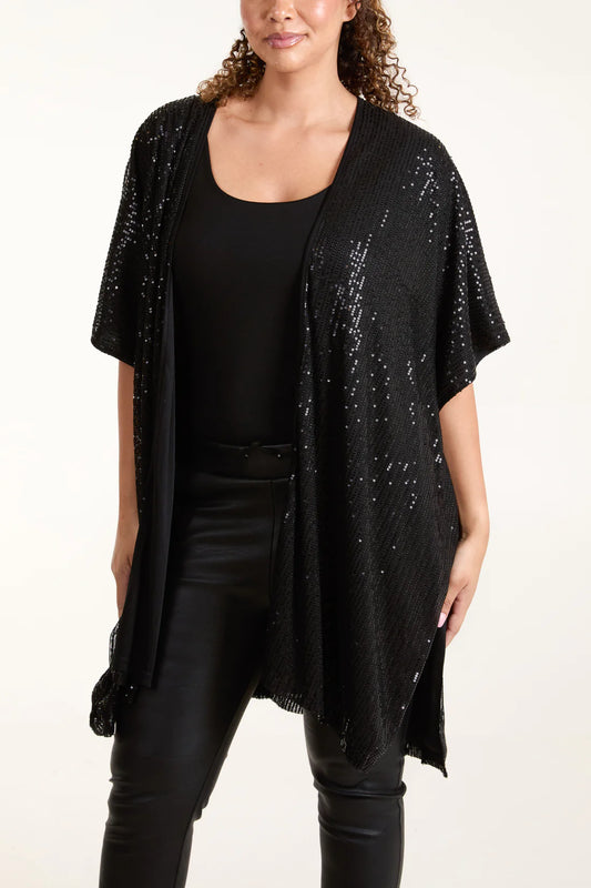 Jenna Black Sequin Kimono