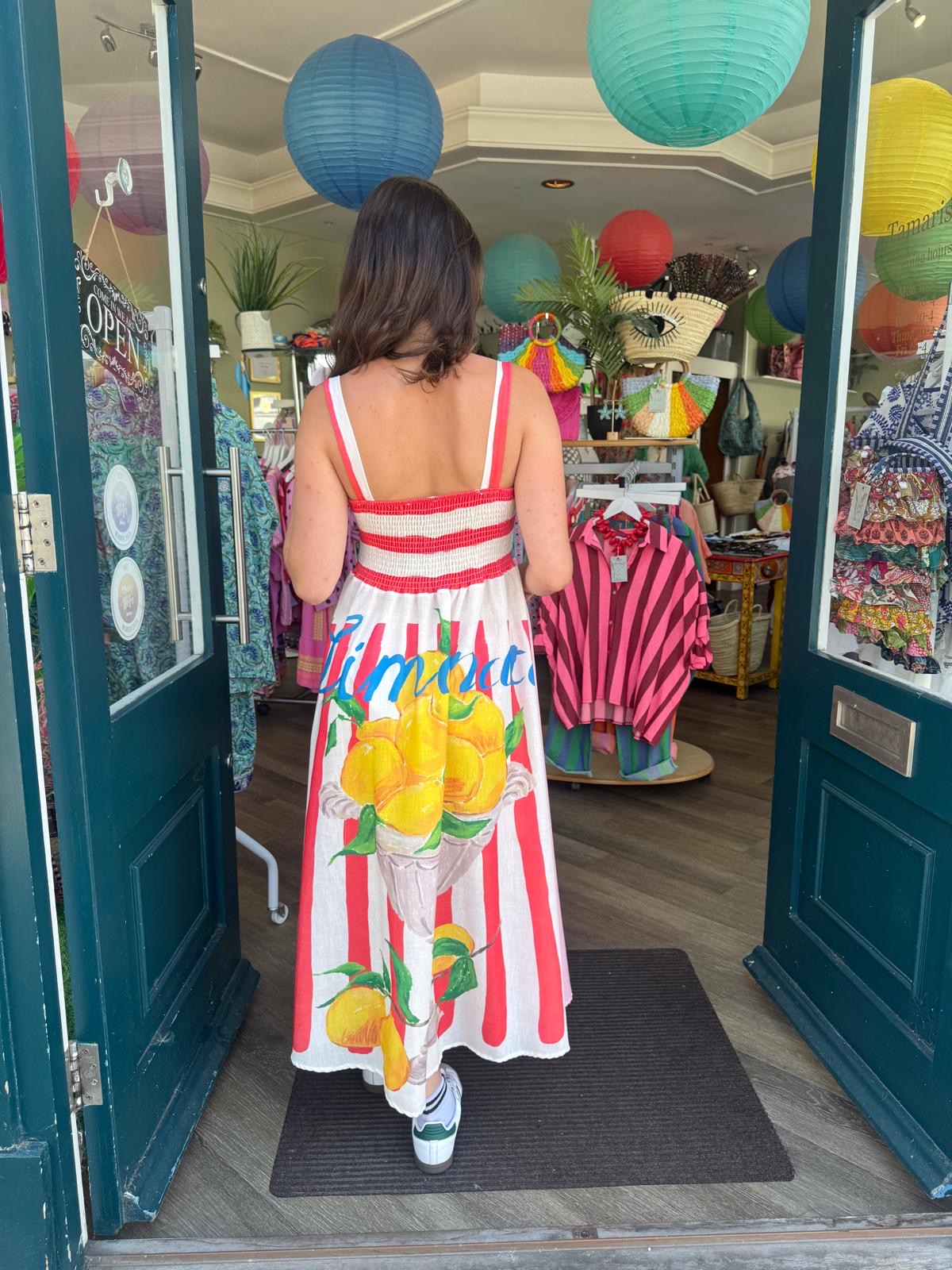 Lobster & Lemon Print Sundress