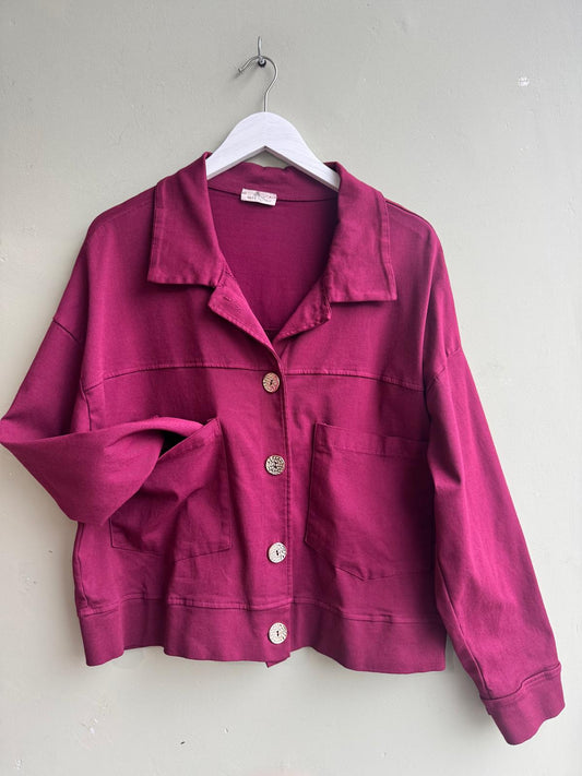 Georgia Jersey Utility Jacket With Feature Breast Pockets
