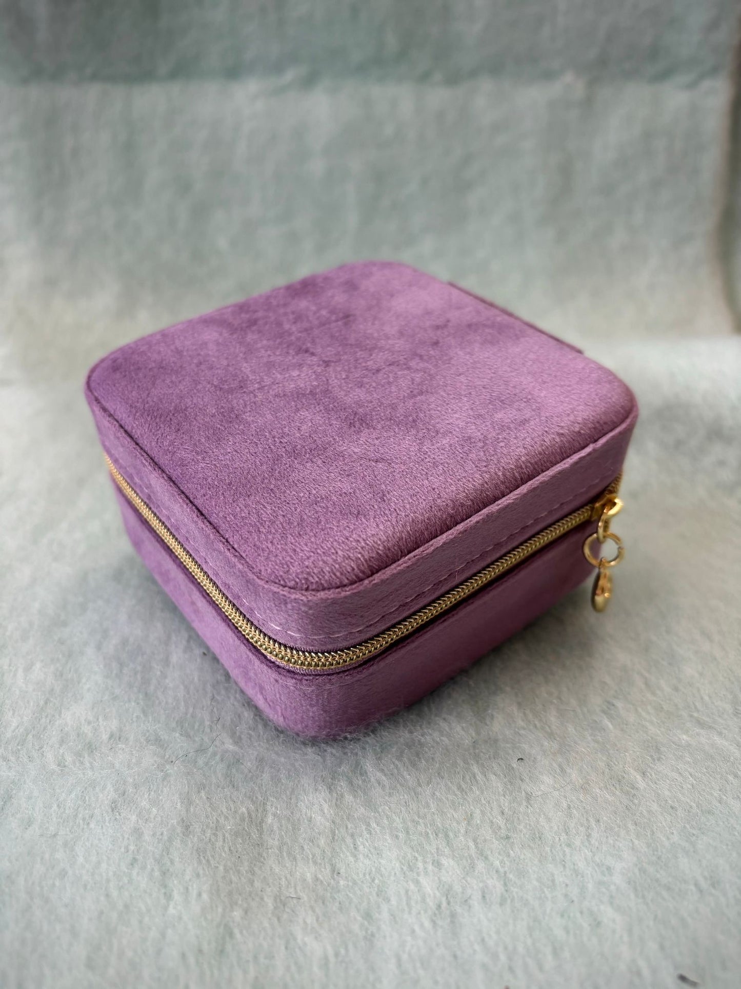 Plush Velvet Travel Jewellery Box - 4 Colours