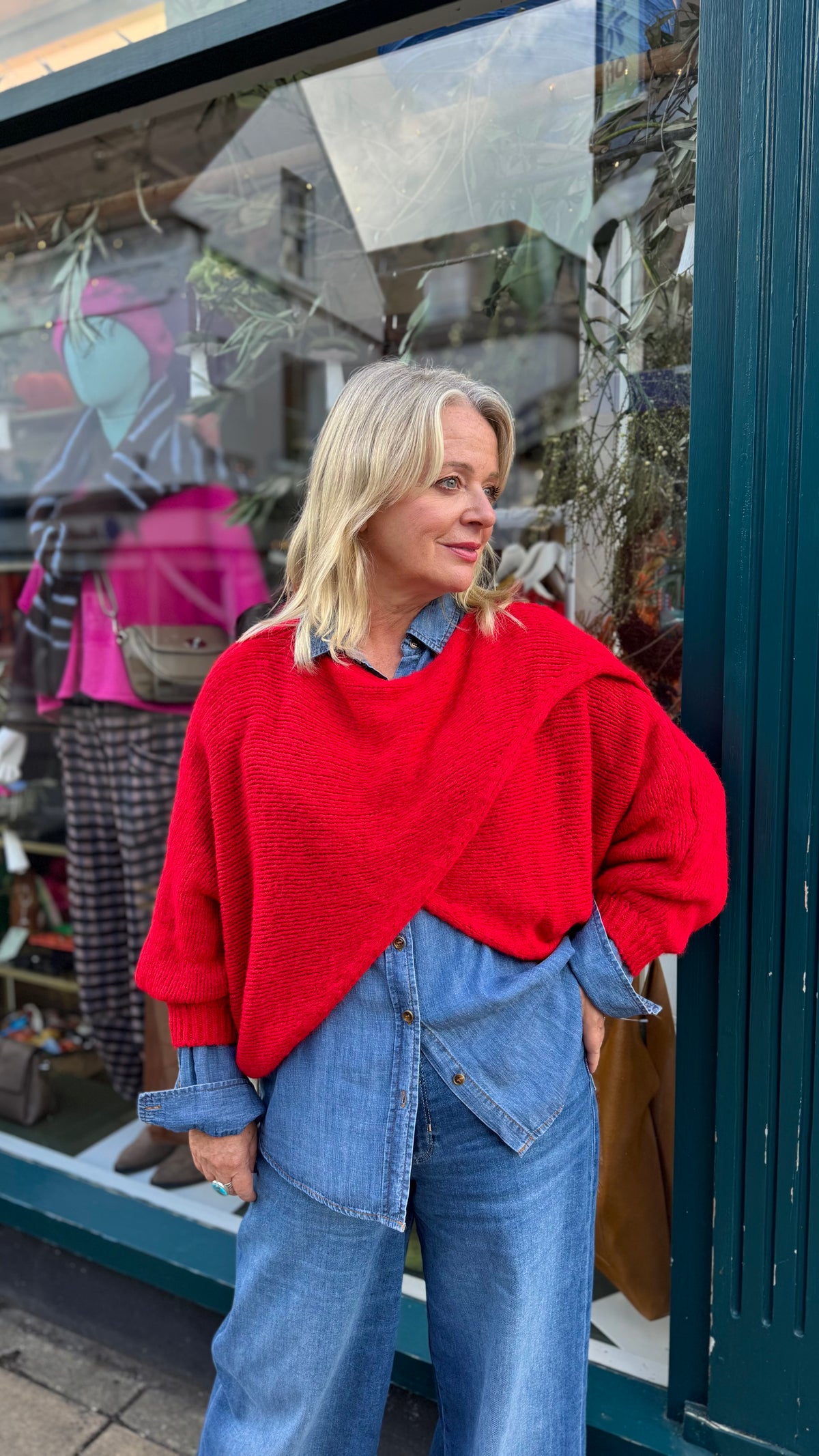 Rosie Wool Blend Crossover Layering Jumper