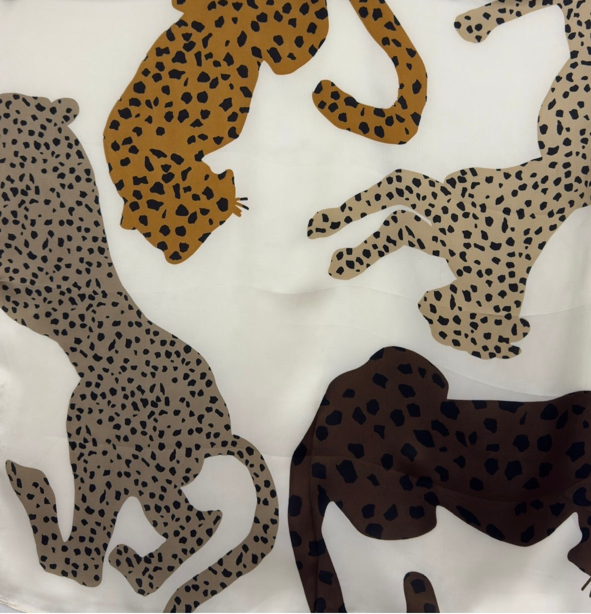 Leopard Silky Square Scarf - 3 Colours