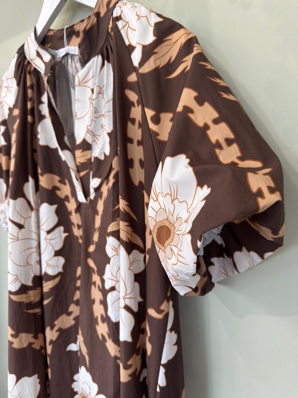 Farrah 70s Inspired Cotton Smock Dress
