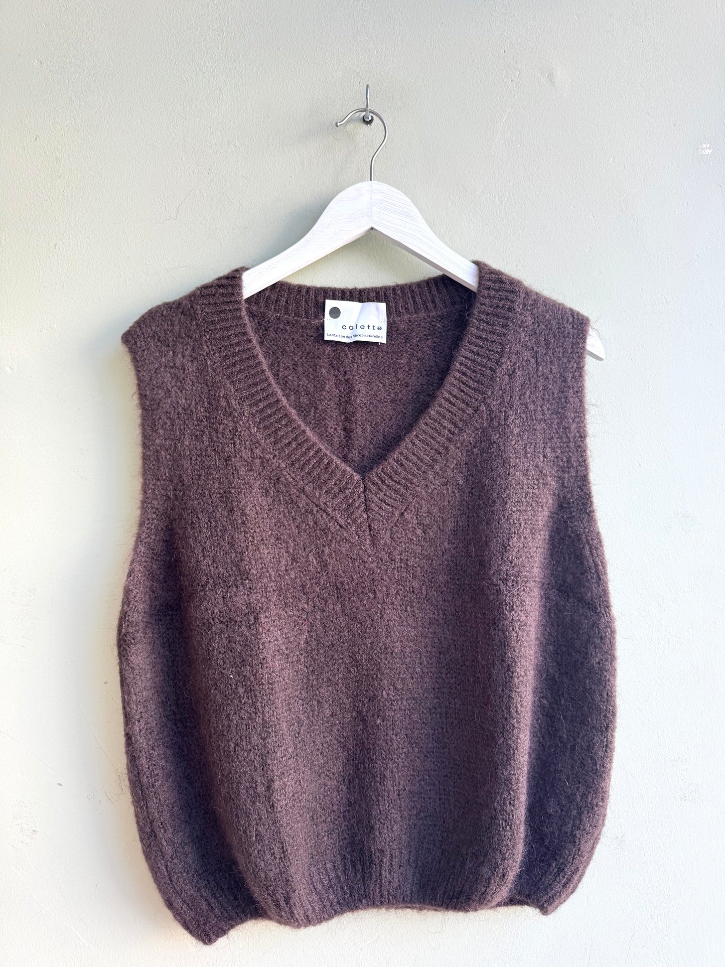 Natalie V Neck Mohair Blend Tank Top Sweater Vest - 5 Colours
