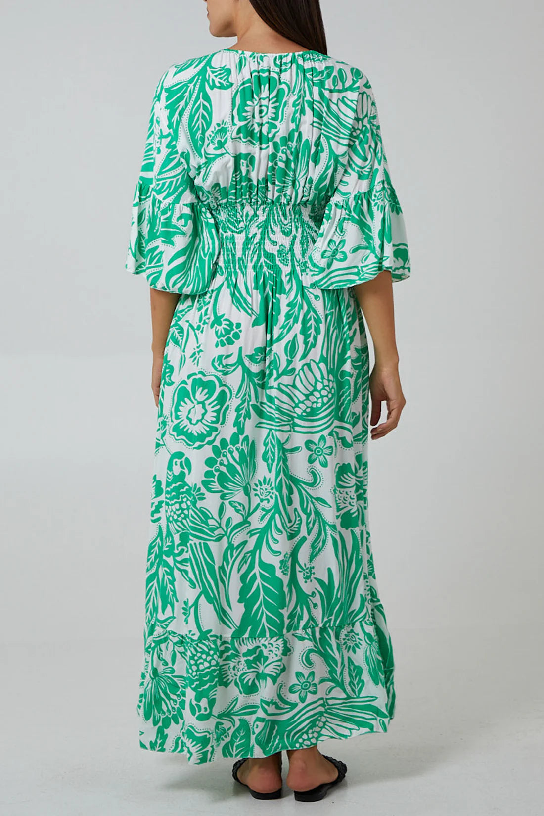 Olivia Shirred Waist Floral Maxi Dress