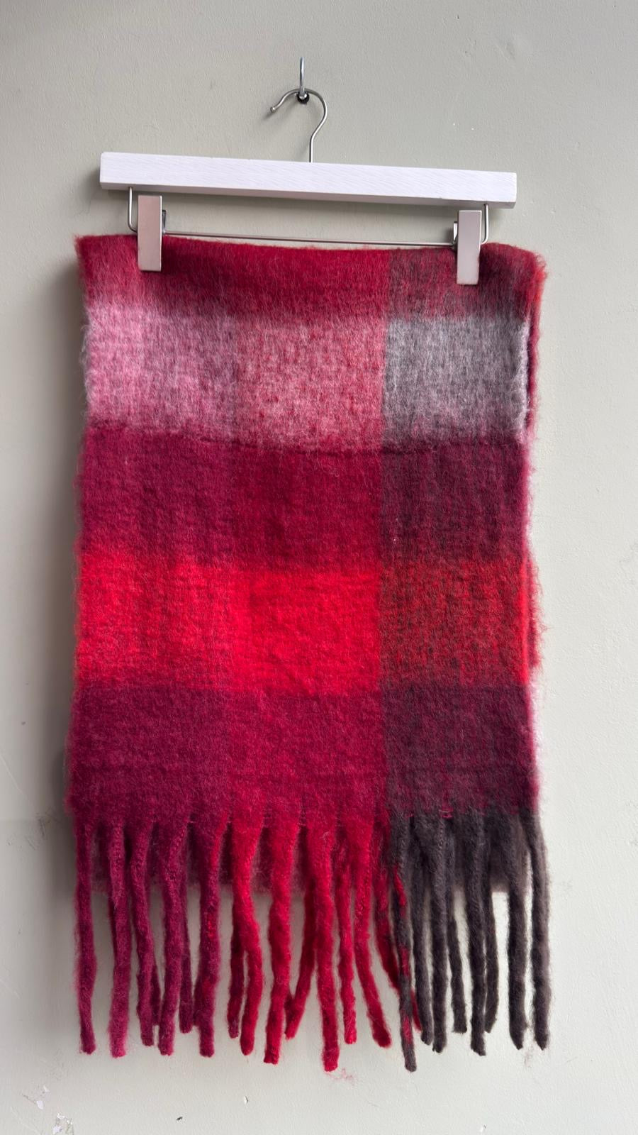 Winter Berries Checked Blanket Scarf