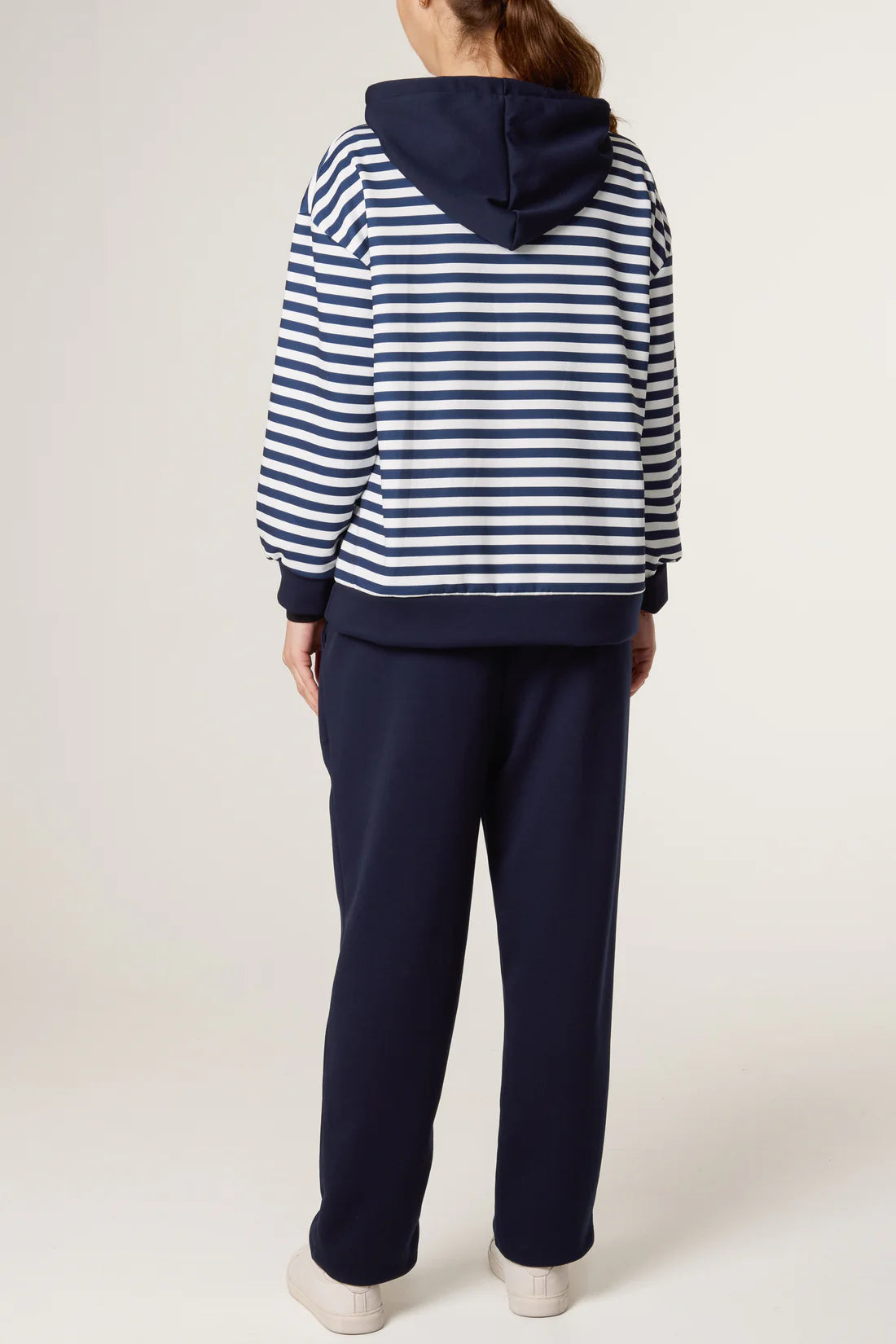 Honor Striped Scuba Hoodie Co-Ord - Black Or Navy