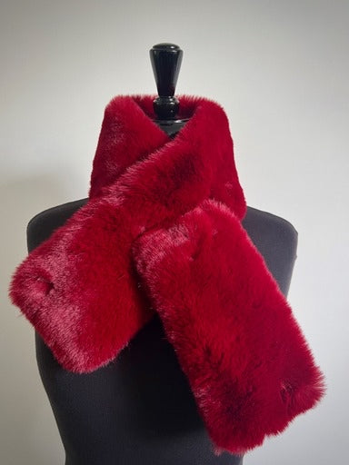 Lizzie Faux Fur Collar Scarf - 13 Colourso