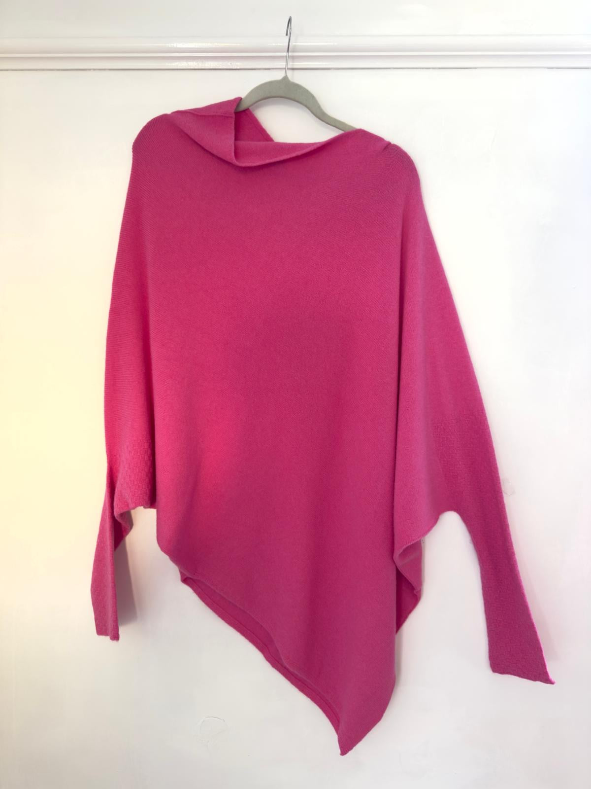 Lucy Asymmetric Draped Super Slouchy Batwing Long Jumper - 6 Colours