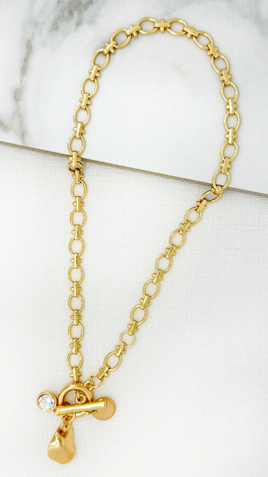 Envy Jewellery Gold Tone Charm Necklace