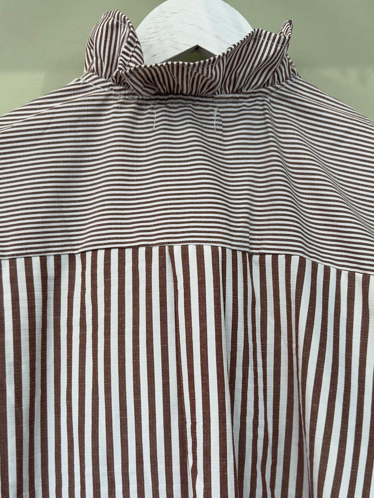 Francine Ruffle Stripe Shirt