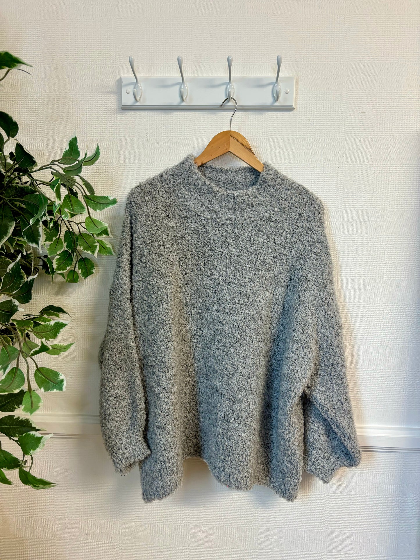 Steff Boucle Knit Balloon sleeved, Funnel Neck Jumper - 4 Colours