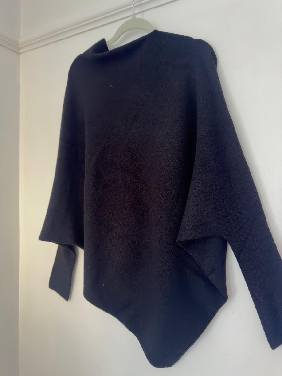 Lucy Asymmetric Draped Super Slouchy Batwing Long Jumper - 6 Colours