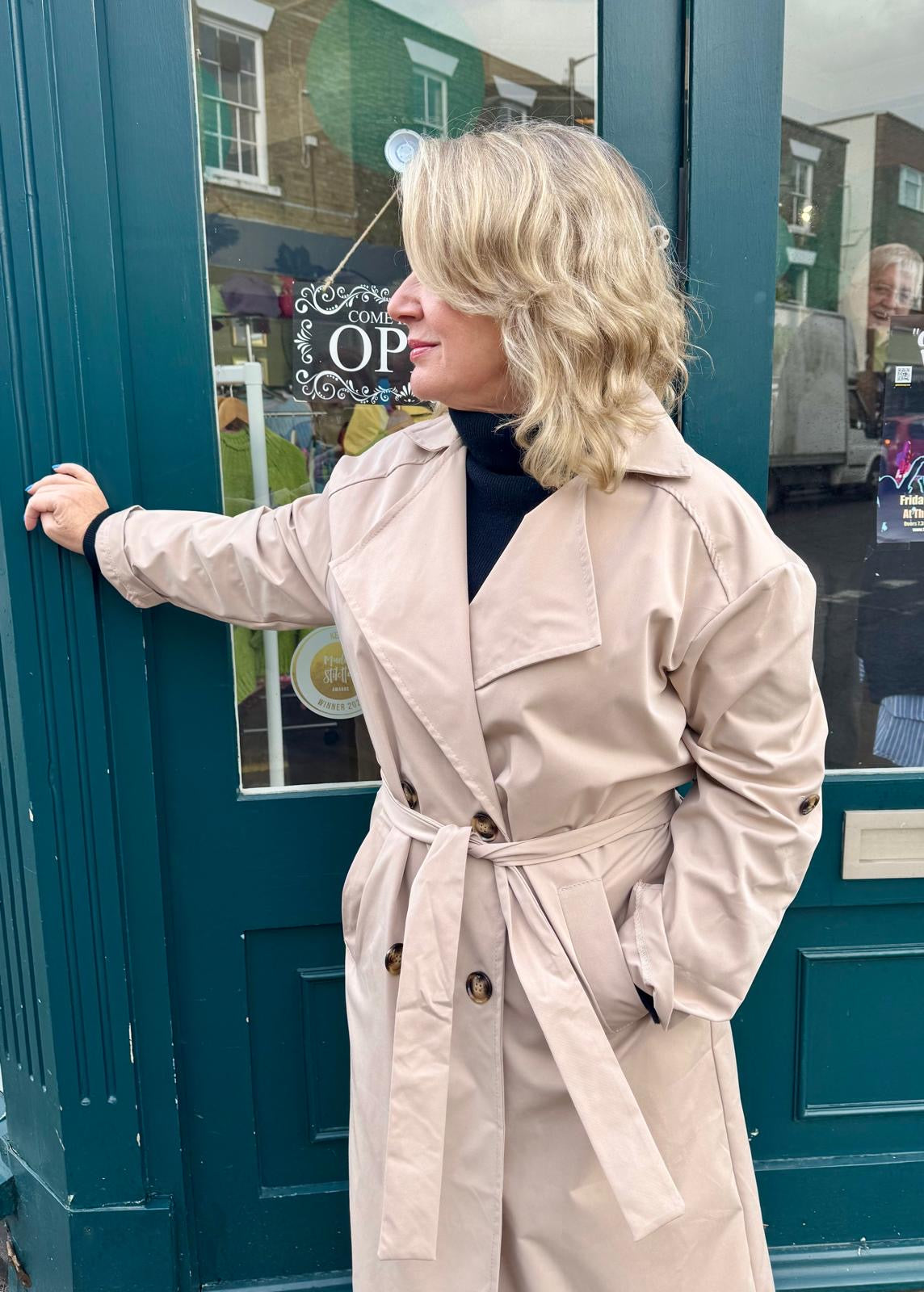 Isabella Classic Beige Trench Coat