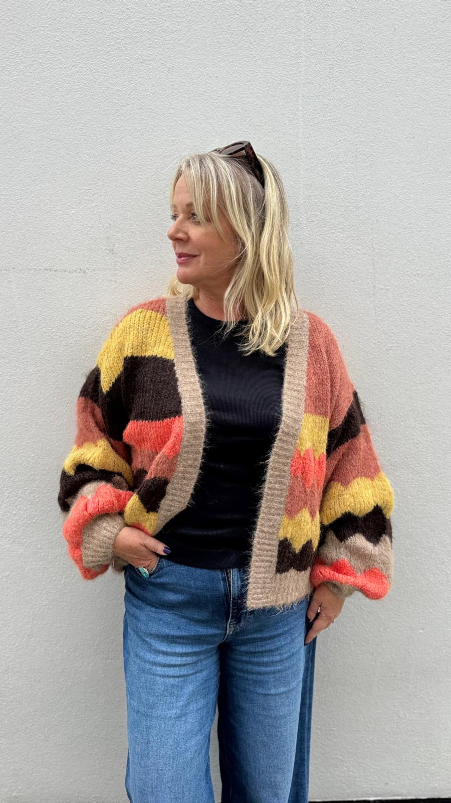 Tammy Autumnal Zig Zag Cosy Cardigan