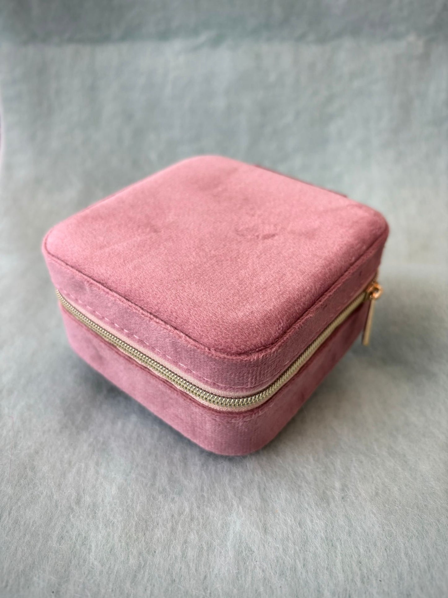 Plush Velvet Travel Jewellery Box - 4 Colours