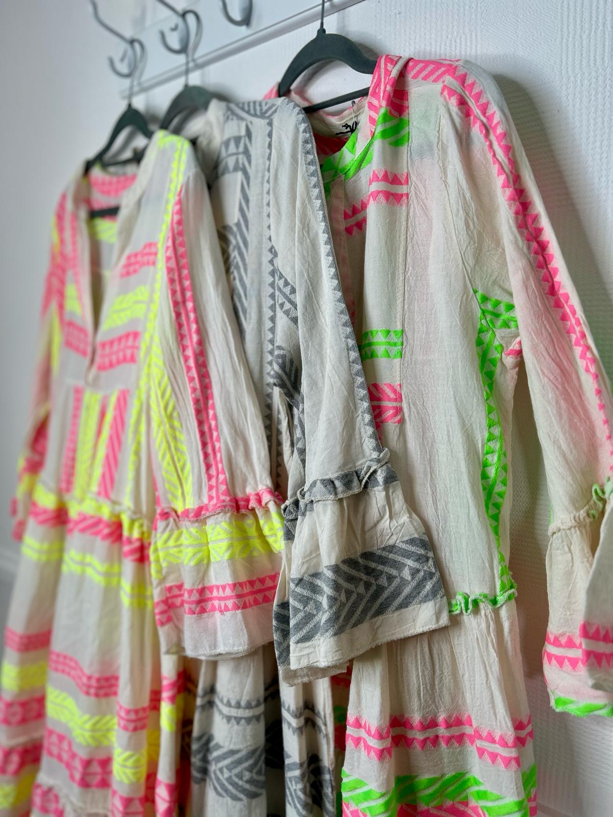 Mamma Mia Boho Woven Cotton Aztec Maxi Dress - 3 Colours