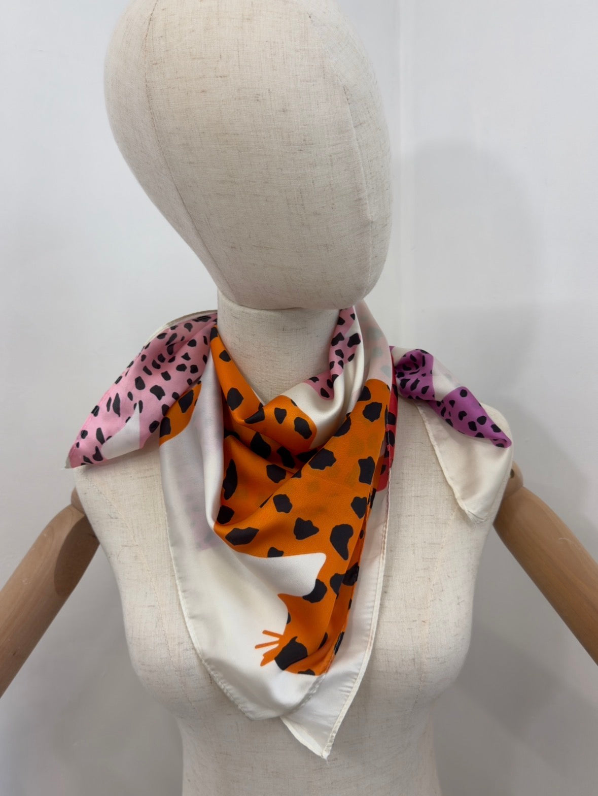 Leopard Silky Square Scarf - 3 Colours