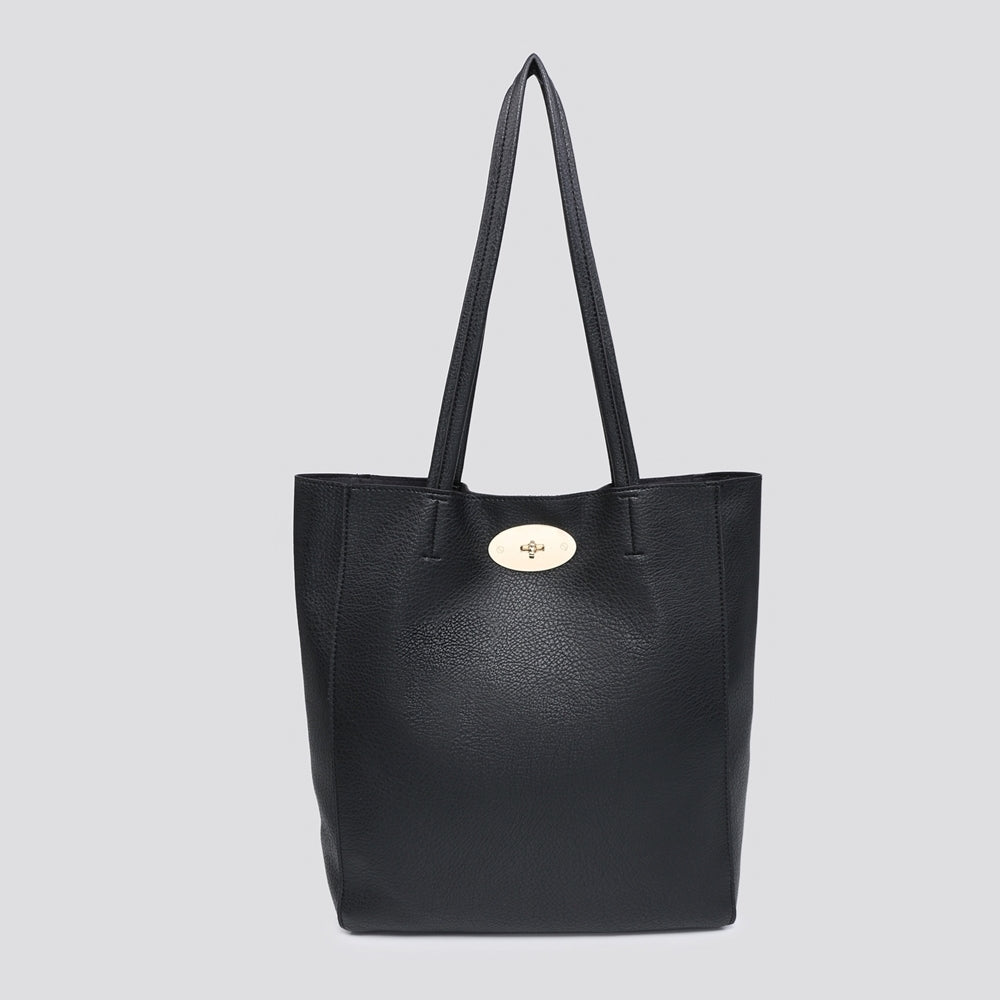 Classic Faux Leather Tote Bag