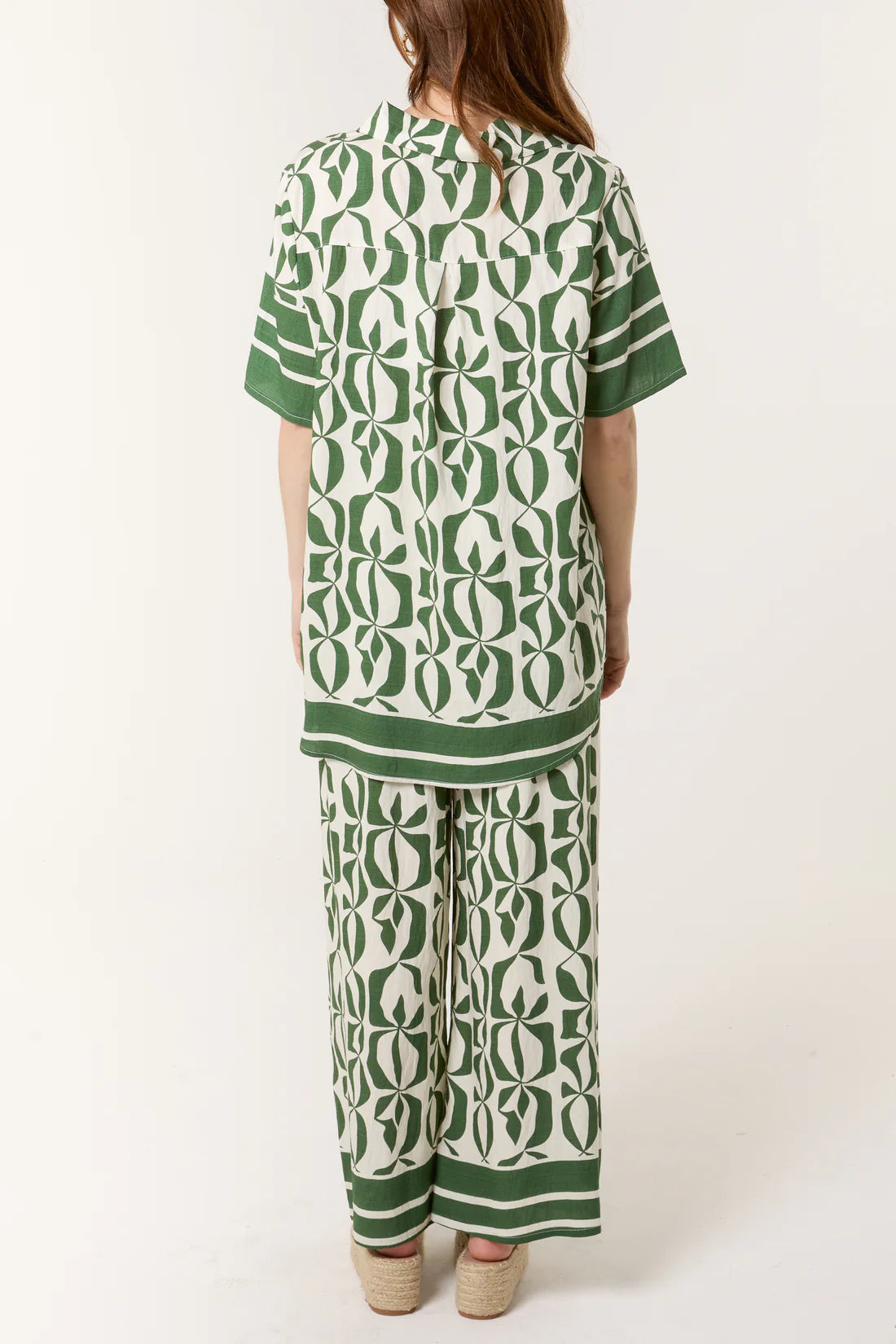 Parker Palm Green Geo Print Co-Ord Set