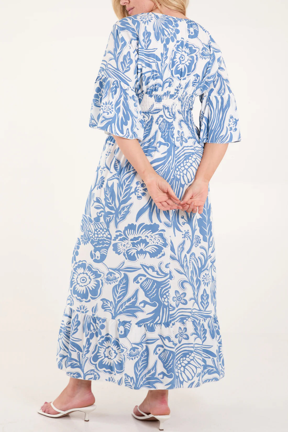 Olivia Shirred Waist Floral Maxi Dress