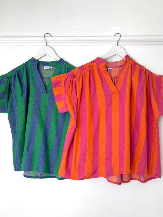 Bella Bold Striped Cotton Sleeveless Top