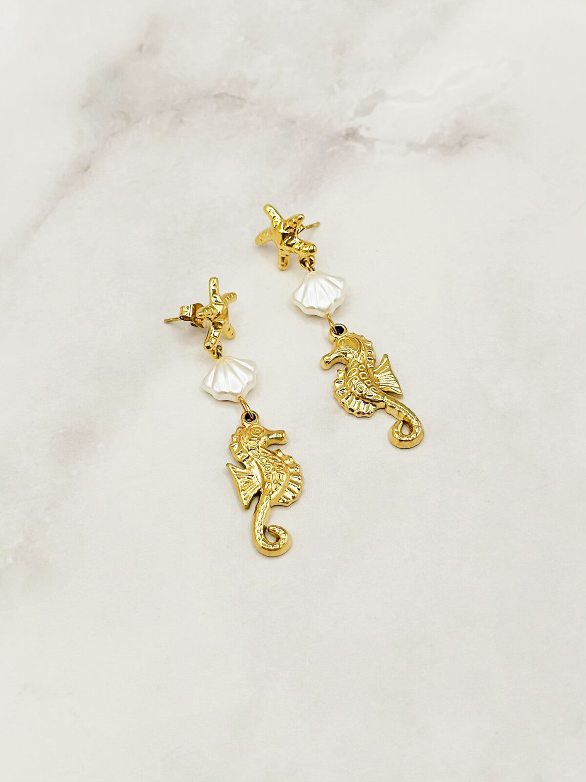Seahorse, Starfish & Shell Earrings