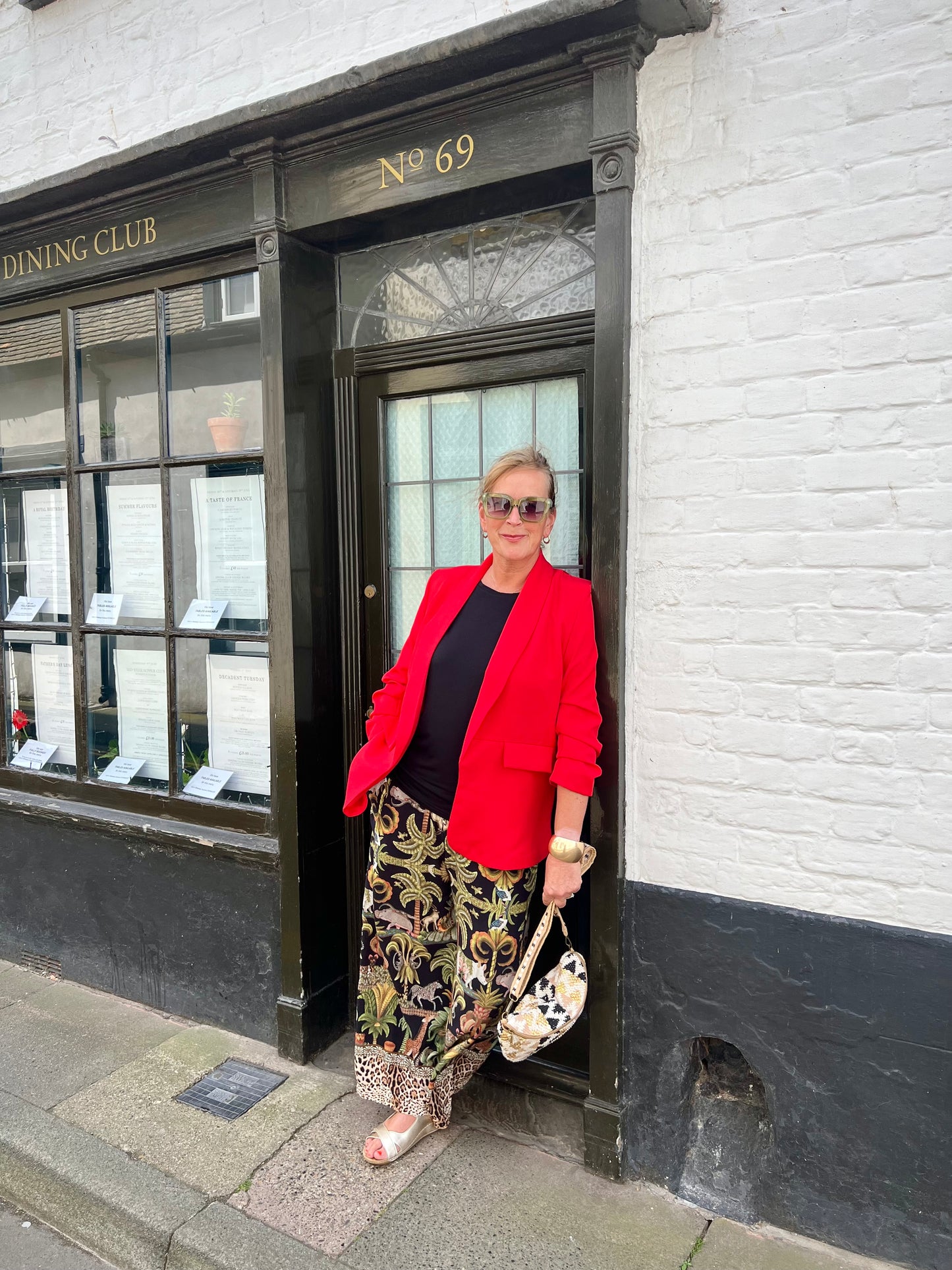 Annika Safari Print Wide Legged Trousers