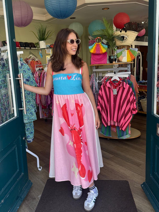 Lobster & Lemon Print Sundress