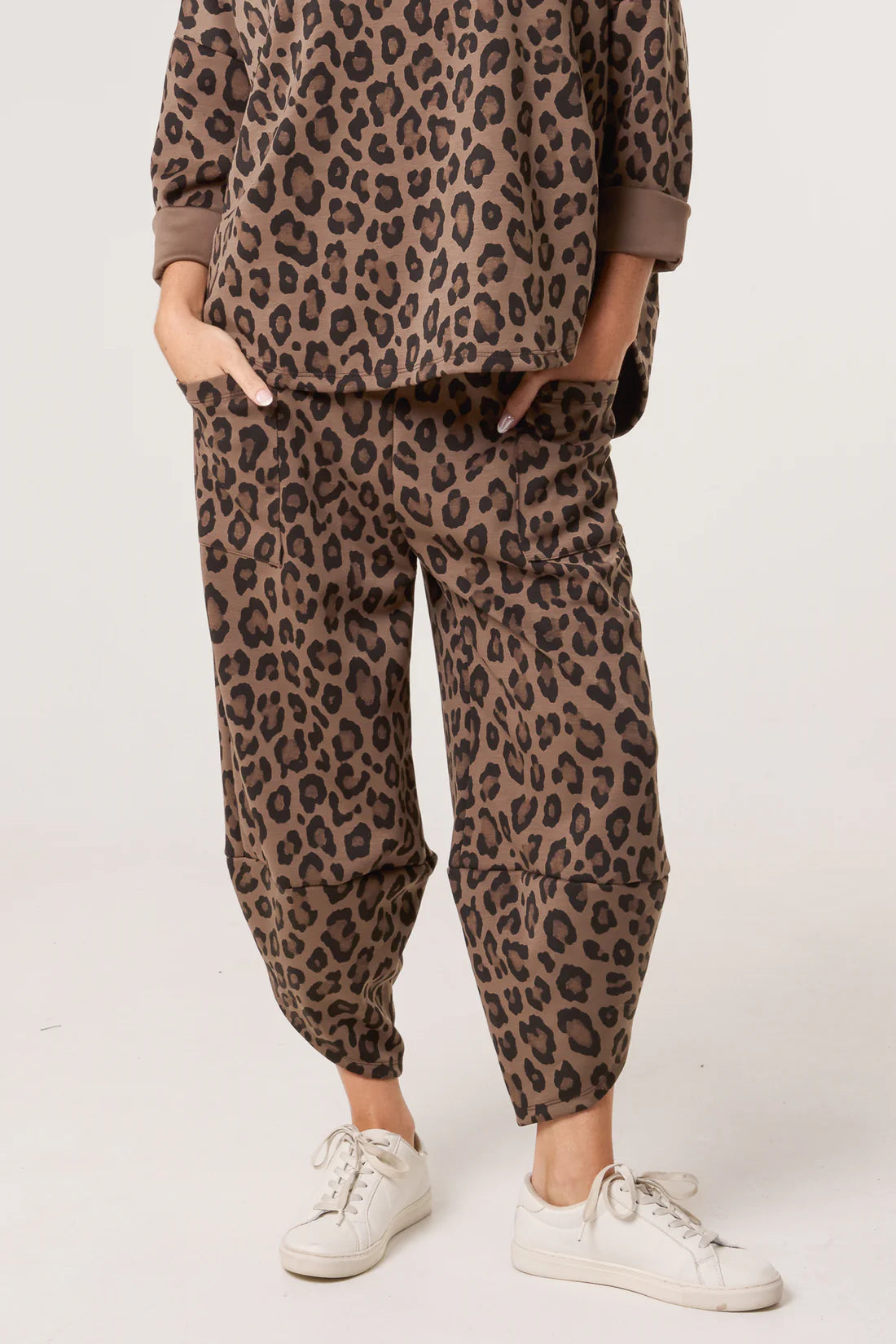 Priya Scuba Leopard Print Cocoon Pants