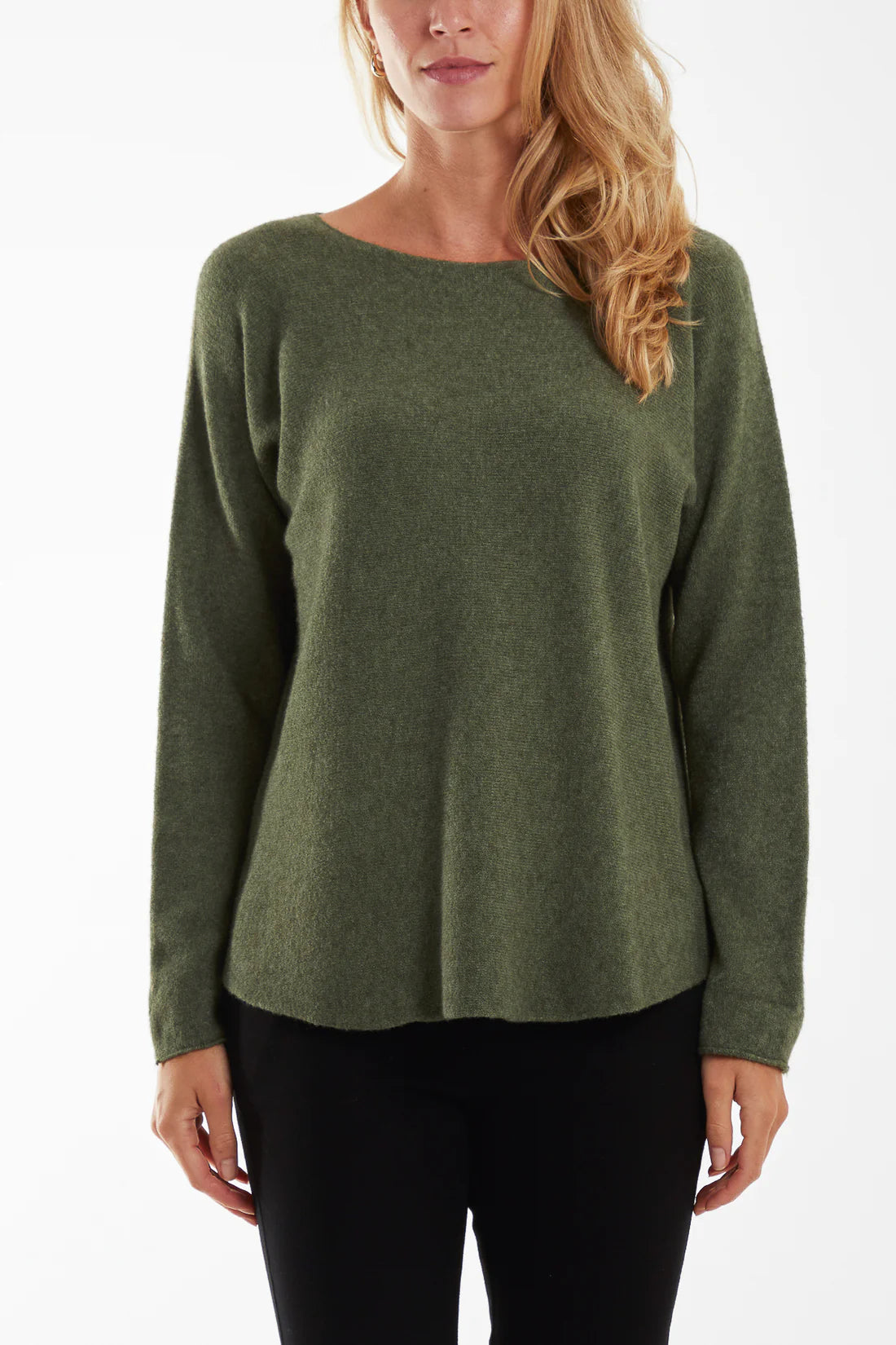 Tamarisk Core Collection Round Neck Long Sleeve Lightweight Knit Jumper khaki 