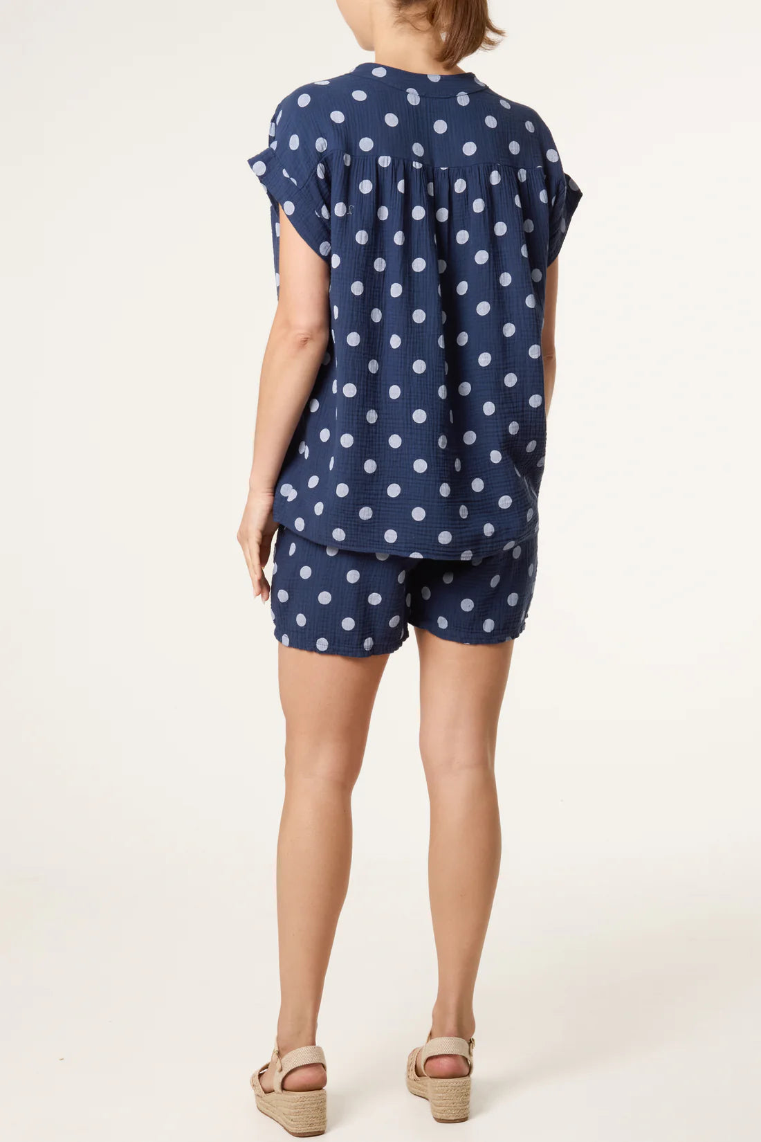 Kayleigh Cotton Polka Dot Shorts Co-Ord Set