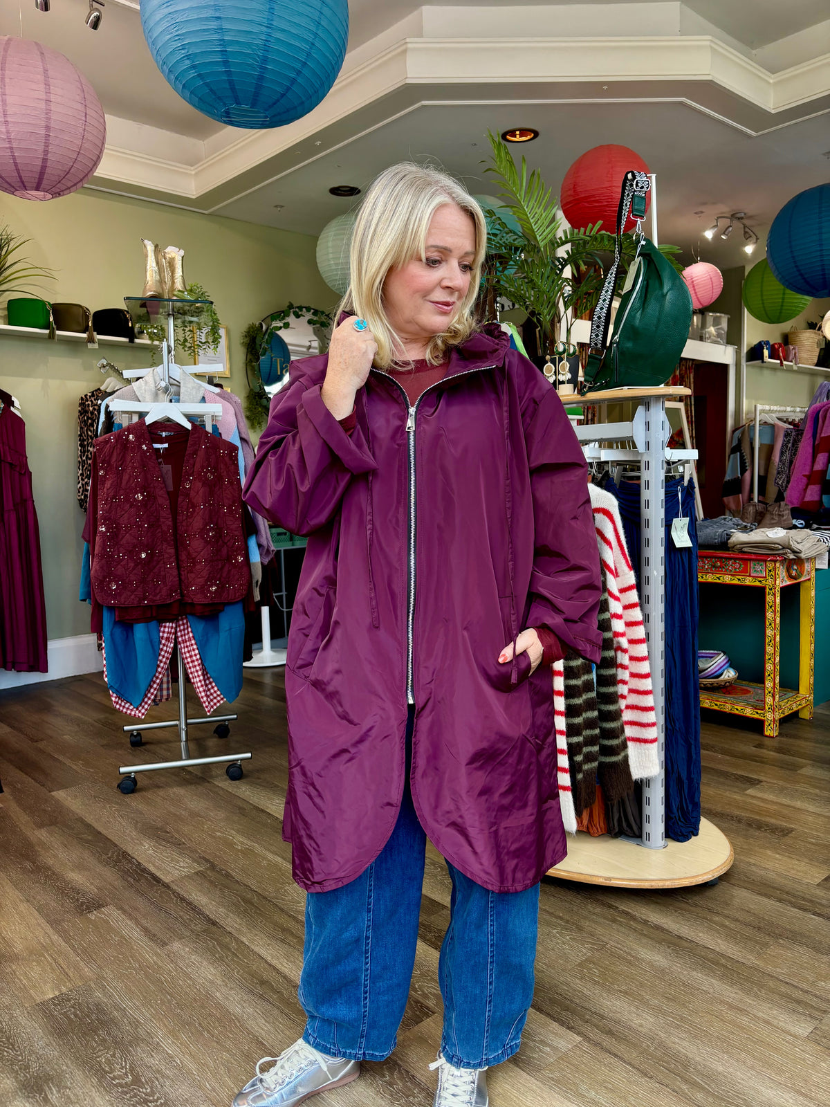 Rena Showerproof Hooded Raincoat
