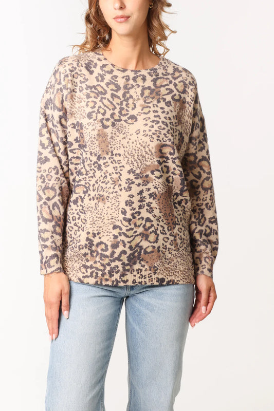 Super Soft Mixed Animal Print Jumper