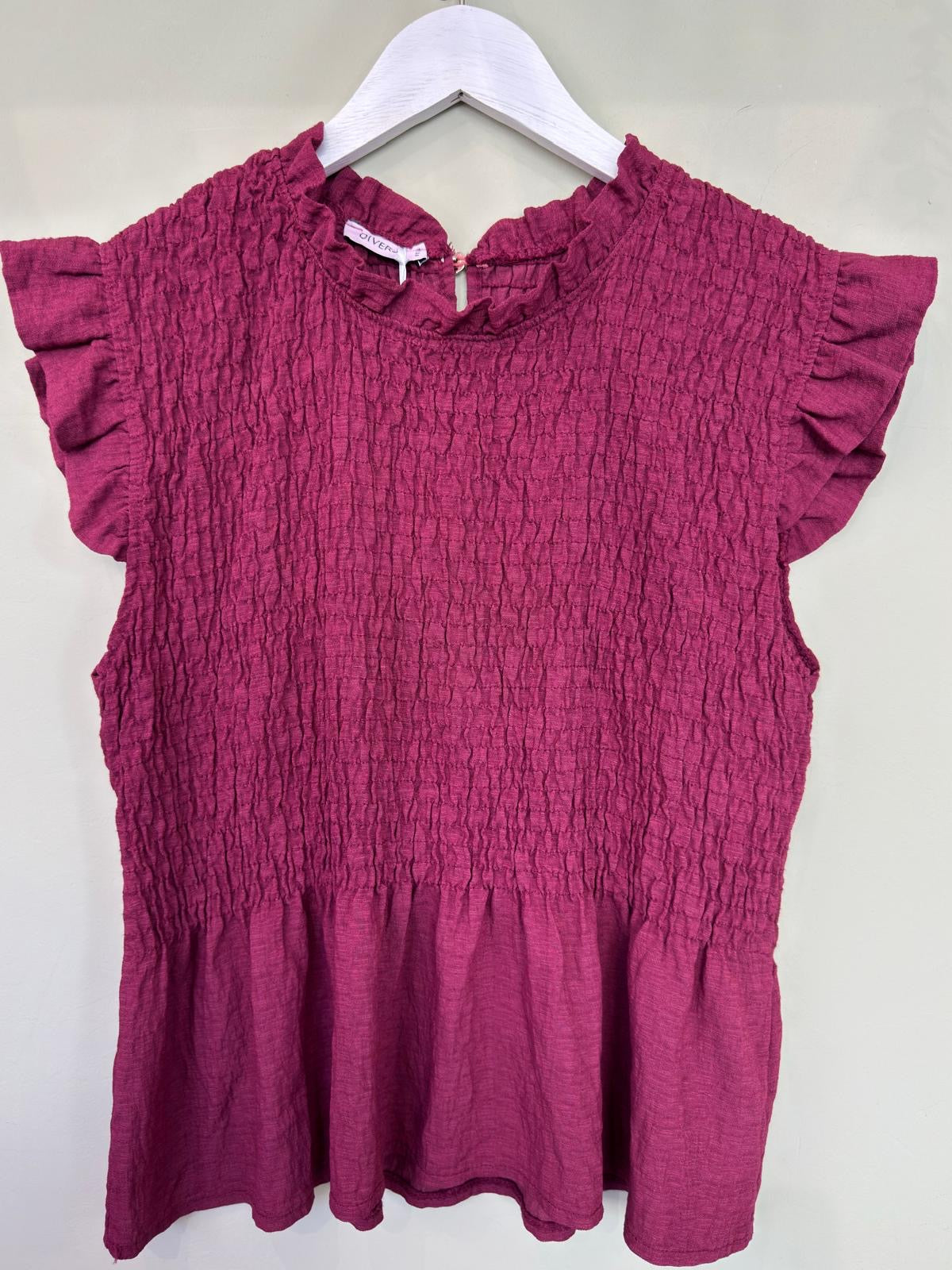 Grace Shirred Peplum Top