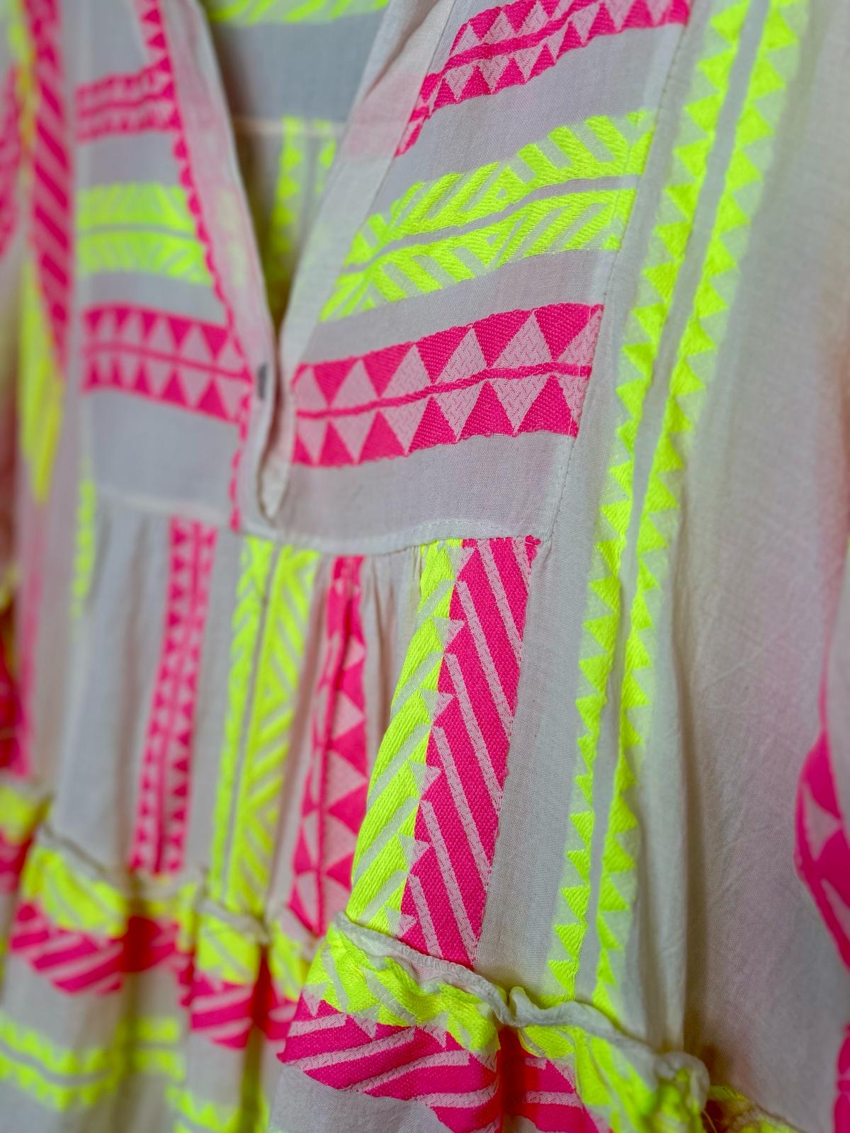 Mamma Mia Boho Woven Cotton Aztec Maxi Dress - 3 Colours